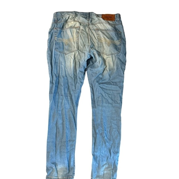 Cavalera Men’s Distressed Straight Leg Jeans 34X33 Logo Pockets Biker Rock Moto - Picture 2 of 11
